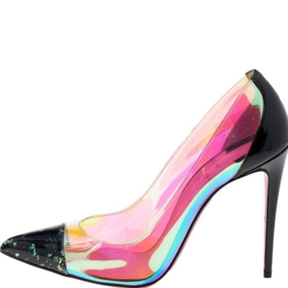 🌺 CHRISTIAN LOUBOUTIN🌺 Iridescent PVC Debout Size: 36.5 - Picture 2 of 16